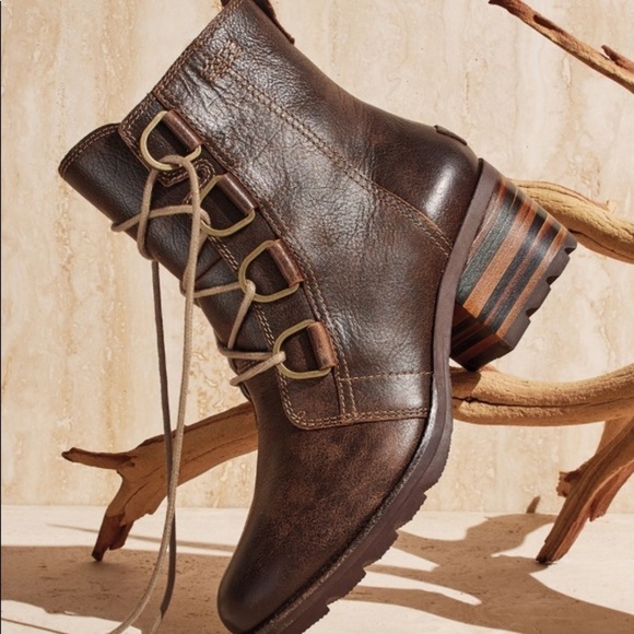 Sorel Cate Lace Water-Resistant Hiker Booties - Picture 2 of 13